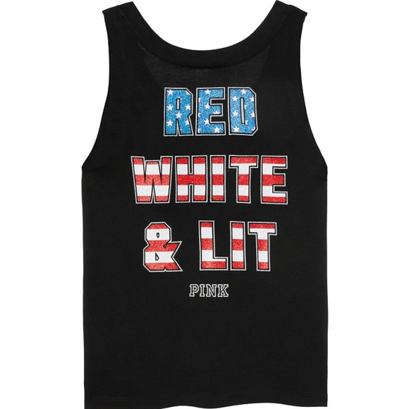 PINK Victoria's Secret Tops - Victoria's Secret Americana Muscle Tank